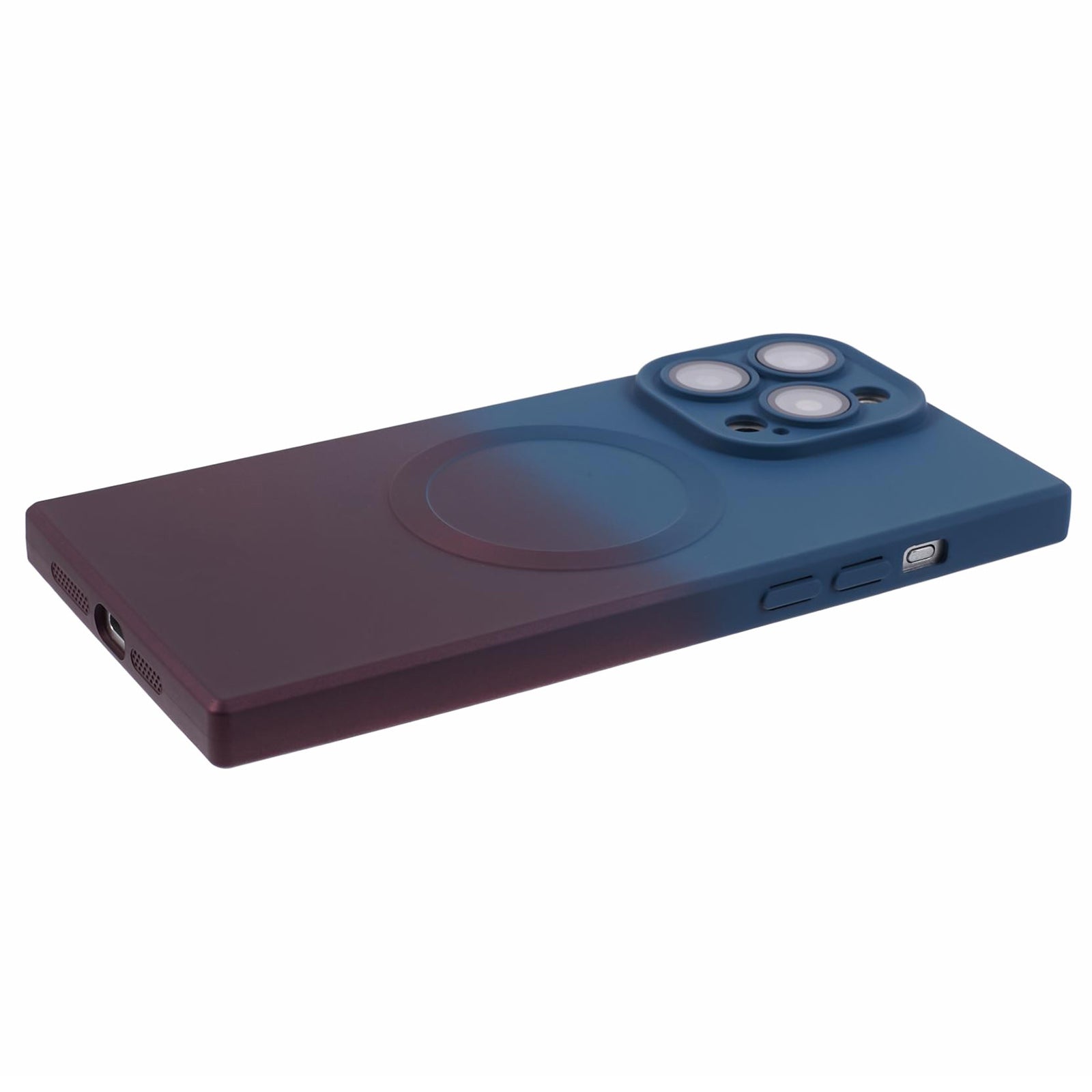 HH Series for iPhone 13 Pro Max TPU Case Compatible with MagSafe Rubberized Cover - Blue+Purple HH Series for iPhone 13 Pro Max TPU Case Compatible with MagSafe Rubberized Cover - Blue+Purple
